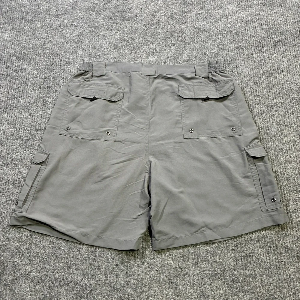 Bimini Bay Performance Gear Mens Cargo Shorts Size 40 Gray Stretch Nylon Fishing